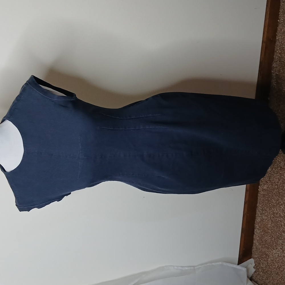 Banana Republic soild all blue fitted sleeveless pencil dress size 4